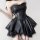 Genuine yun sensual lingerie dress featuring a sexy side-cut lace bodysuit, tied waist design, and mesh detail for women.