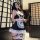Elegant black maid costume with lace details, perfect for cosplay or roleplay. includes stockings and accessories for intimat...