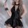 Genuine yun sensual pu halter mini skirt - cute demon cosplay outfit for women, japanese anime style kawaii uniform