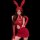 Genuine yun new year red lingerie set featuring sexy lace cut-out sleep dress and bunny girl outfit for women, perfect for fe...