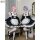 Two women dressed as maid characters from re:zero, featuring detailed black and white outfits with ruffles and bows, perfect ...