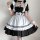 Zheyin plus size japanese maid dress - cute student lolita cosplay costume set for women, featuring black and white design wi...