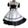 Zheyin plus size japanese maid dress - cute student lolita cosplay costume set for women, featuring black and white design wi...