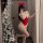 Zieequu ziqu christmas lace sexy strapless bodysuit - holiday costume set for new year eve & party