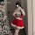 Zieequu ziqu christmas sexy lace teddy set - cute plush holiday lingerie outfit for women, festive costume & new year outfit