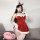 Sexy christmas lingerie set - velvet role play costume for new year eve & holiday parties, featuring festive red dress with w...