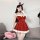 Sexy christmas lingerie set - velvet role play costume for new year eve & holiday parties, featuring a red dress with white a...