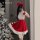 Zieequu ziqu new year christmas lingerie set - sexy cute fuzzy bodysuit & matching outfit for holiday parties