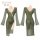 Feimu miji chinese zen-inspired deep v cheongsam sleepwear - sexy no-remove slip dress zy165, elegant green design with sheer...