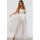 Sexy elegant muse mashi white mesh long sheer nightgown for women, perfect for evening wear.