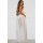 Sexy elegant sheer white mesh long dress with thin straps, perfect nightgown for women.