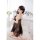 Sexy lace sleep dress with plunging neckline and sheer fabric, perfect for evening wear.