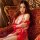 Wholesale red floral kimonolingerie set featuring sexy matching robe and bra-panty combination, perfect for adults.