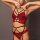 Seductive lingerie set featuring red lace with black straps, designed for allure and sophistication.