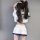 Seductive schoolgirl lingerie set featuring a white crop top with sailor stripes and layered skirt, perfect for passionate da...
