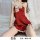 Sexy lace slip nightgown featuring flirty ice silk design, perfect pure and tempting womens lingerie dress.