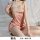 Sexy lace slip nightgown featuring flirty ice silk design, perfect pure and tempting womens lingerie dress.