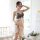 Sexy lingerie set - seductive & sheer design, elegant lace top with smooth satin bottom, perfect for womens nightwear.