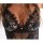 Transparent mesh backless bra with intricate lace detailing, offering sexy design and comfortable fit.