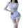 Womens sexy maid costume set - ultra-short skirt lingerie outfit, no-remove bedroom seduction ensemble featuring lace details...